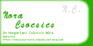 nora csocsics business card